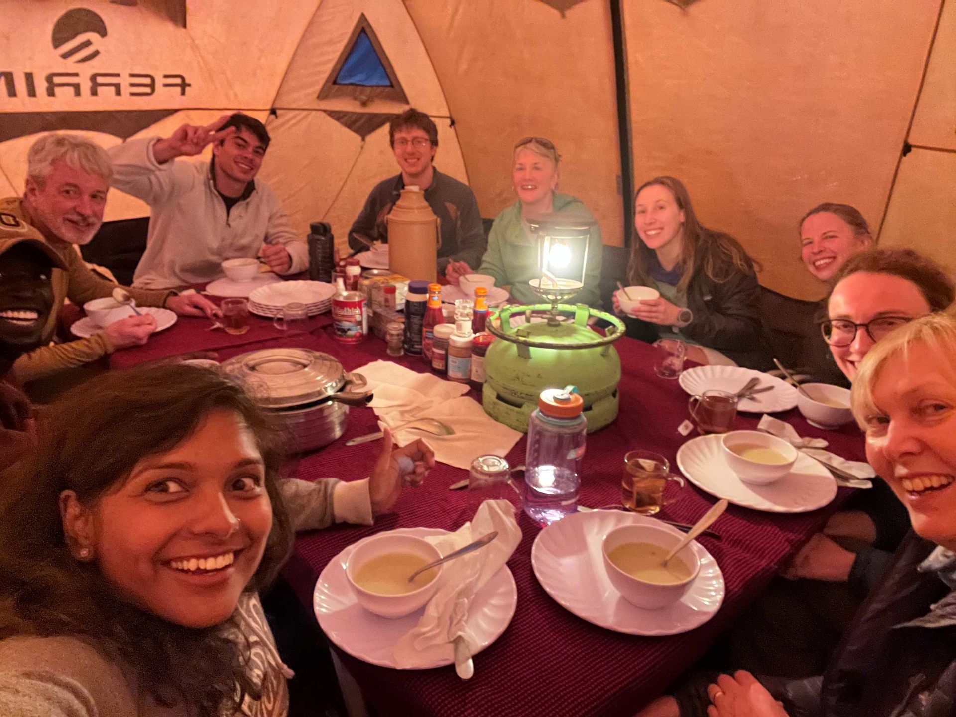 Plate 01 · Dinner in the mess tent