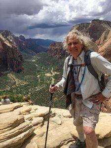 On top of Angels Landing, Zion National Park, Utah,