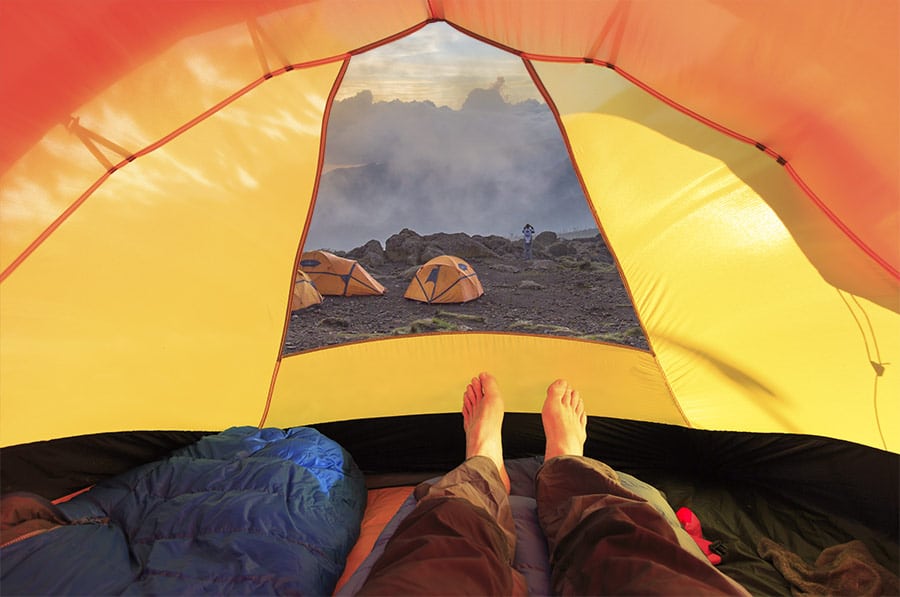 camp on Kilimanjaro